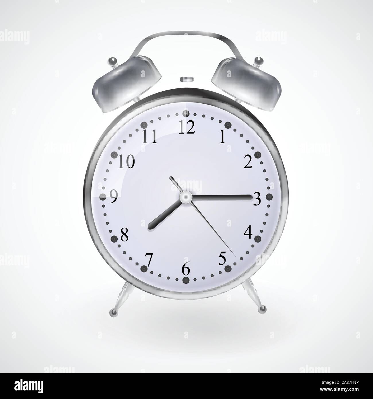 Réveil en métal. Vecteur. Illustration de Vecteur