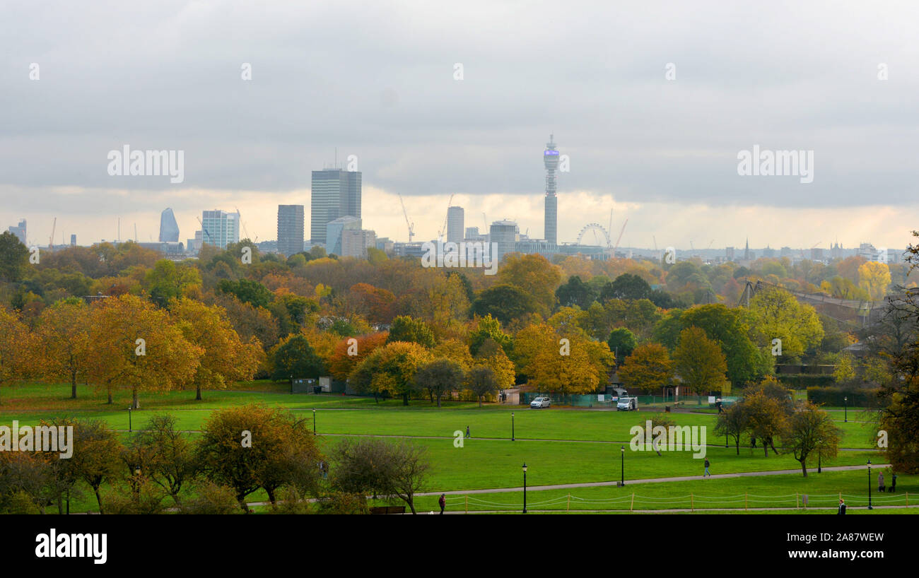 La photo doit être crédité ©Presse Alpha le 05/11/2019 066465 vues générales de Primrose Hill à Londres. Banque D'Images