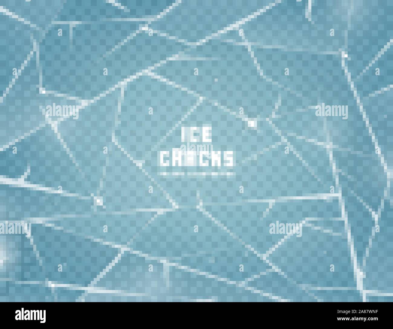 Surface de glace fissurée réaliste. Verre gelé avec des fissures et des rayures. Vector illustration. Illustration de Vecteur