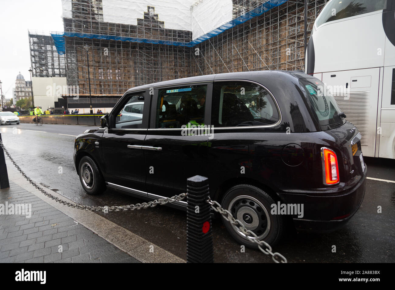 Une cabine à Westminster, Londres Banque D'Images