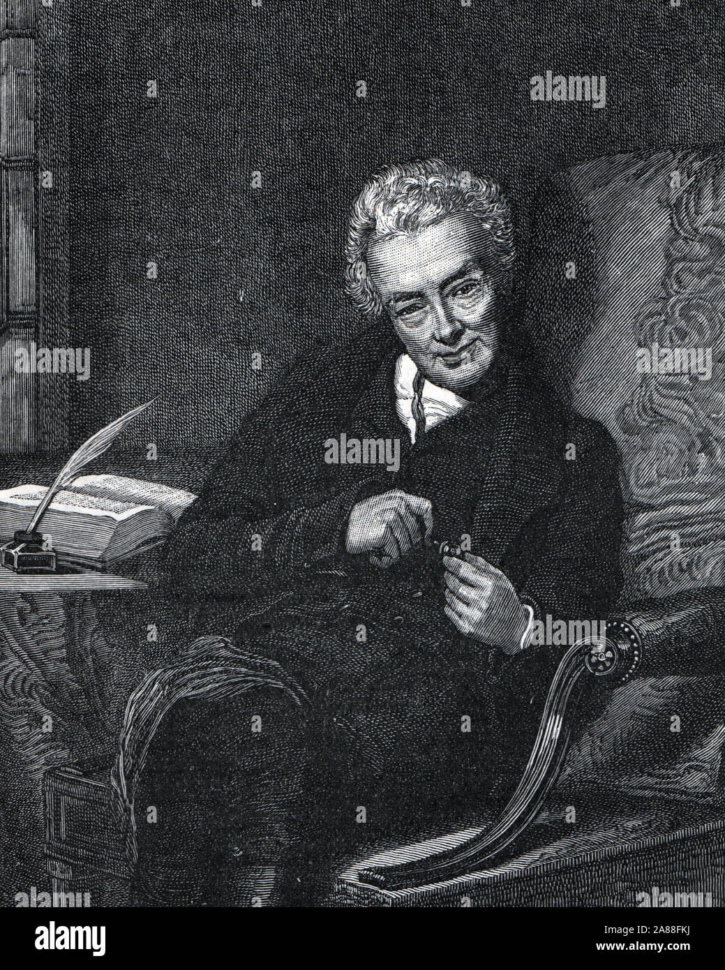 Portrait de William Wilberforce : Noir et Blanc Illustration ; Banque D'Images