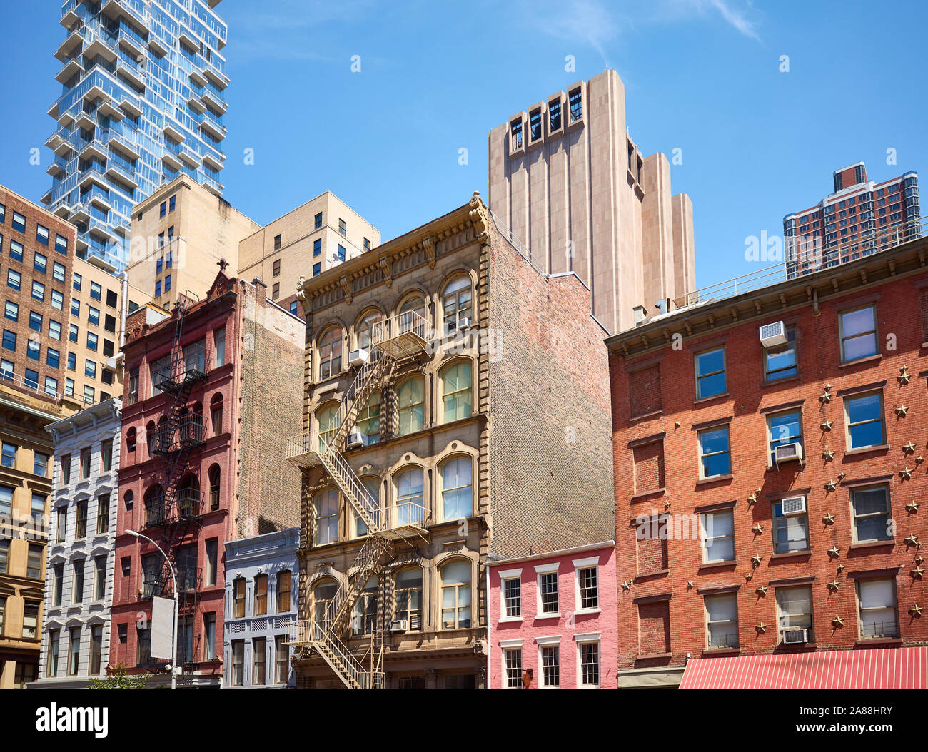 New York city architecture variée, USA. Banque D'Images