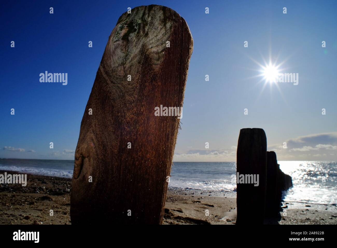 Lancing, West Sussex, UK. 7 novembre 2019. Le soleil brille, les gens à la côte du Sussex © Peter Cripps/Alamy Live News Banque D'Images