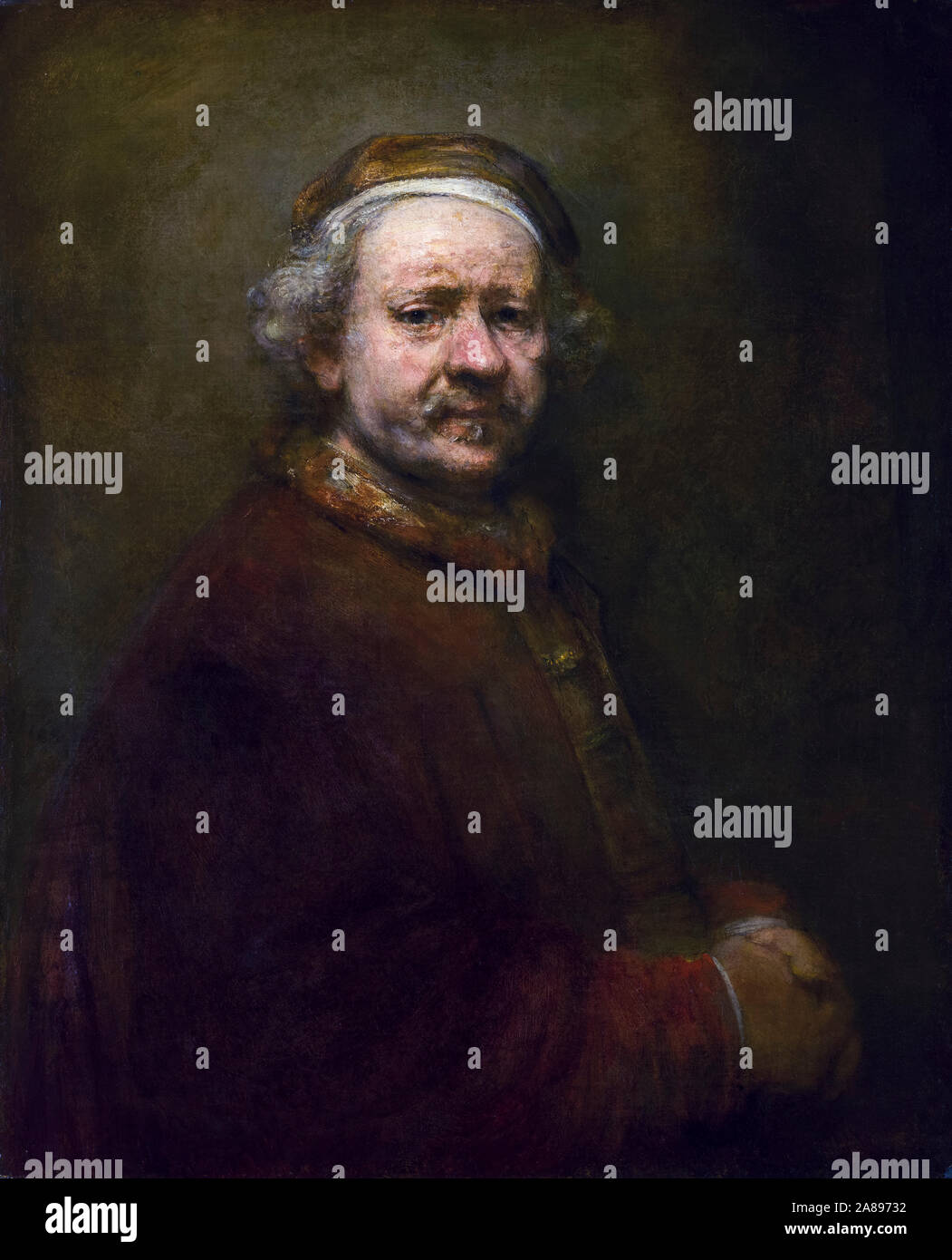 Rembrandt van Rijn, peinture, Self Portrait à l'âge de 63 ans, 1669 Banque D'Images