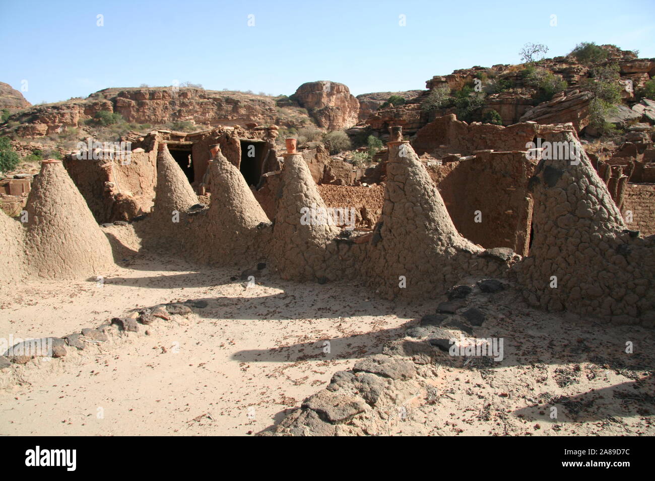 Pays Dogon : village de Makou (Pignari) Banque D'Images