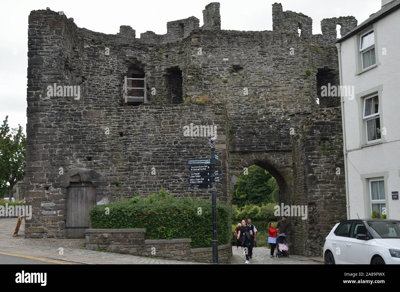 La porte de l'usine, Conwy Castell, Conway Castle, North Wales, UK, Royaume-Uni, Europe Banque D'Images