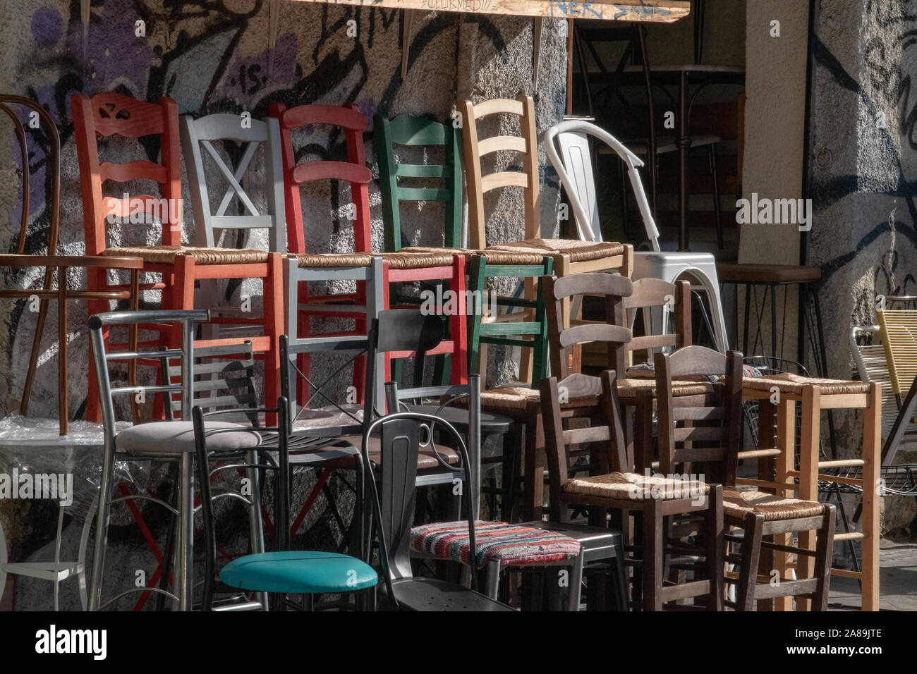 Tables à vendre Banque D'Images