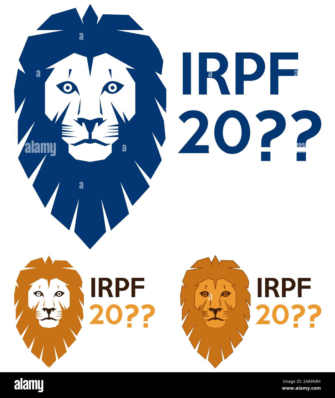 Brésil l'impôt sur le revenu. Le lion. Illustration de Vecteur