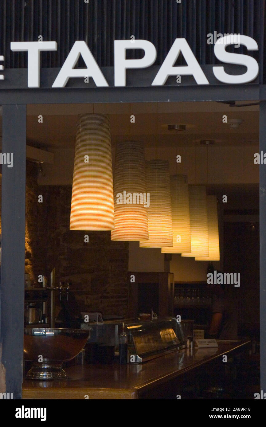 Signe extérieur de Taller de tapas Tapas, restaurant, Carrer de l'Argenteria, dans le quartier gothique de Barcelone, Catalogne, Espagne Banque D'Images