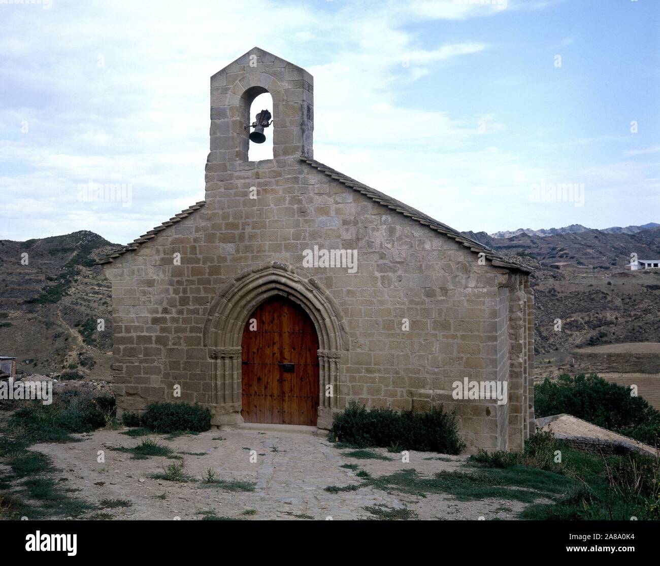 ERMITA DE SANTA LUCIA - SIGLO XIII - ROMANICO ARAGONES. Emplacement : ERMITA DE SANTA LUCIA. SOS DEL REY CATOLICO. Saragosse Saragosse. L'ESPAGNE. Banque D'Images