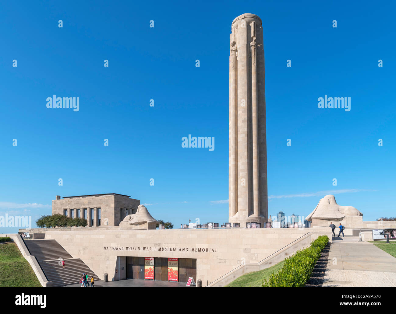 Le National Monument commémoratif de la Première Guerre mondiale et du Musée, Kansas City, Missouri, États-Unis. Banque D'Images