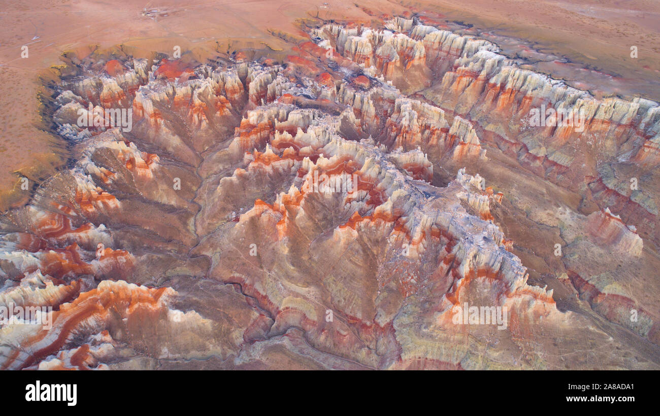 Vue aérienne de la mine de charbon parc tribal Navajo Canyon, Arizona, rservation Banque D'Images