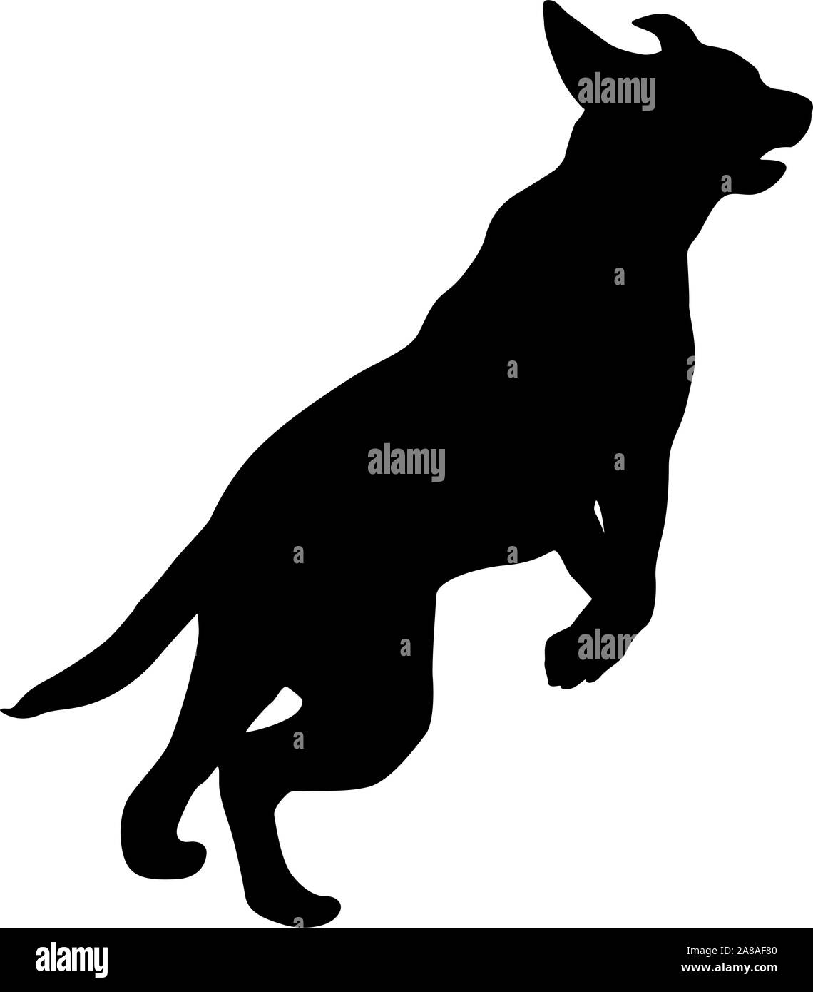Chien Labrador silhouette sur un fond blanc. Illustration de Vecteur Chien Labrador silhouette sur un fond blanc. Illustration de Vecteur
