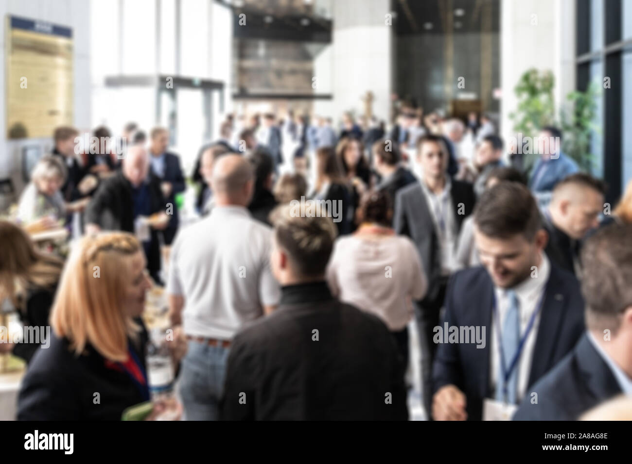 Abstract blured photo de gens d'affaires au cours de sociabilisation pause déjeuner pause au banquet réunion d'affaires, conférence ou événement Banque D'Images