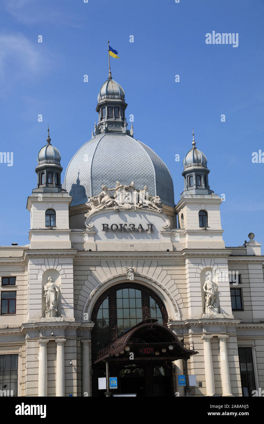 Gare centrale, Lviv, Ukraine Banque D'Images