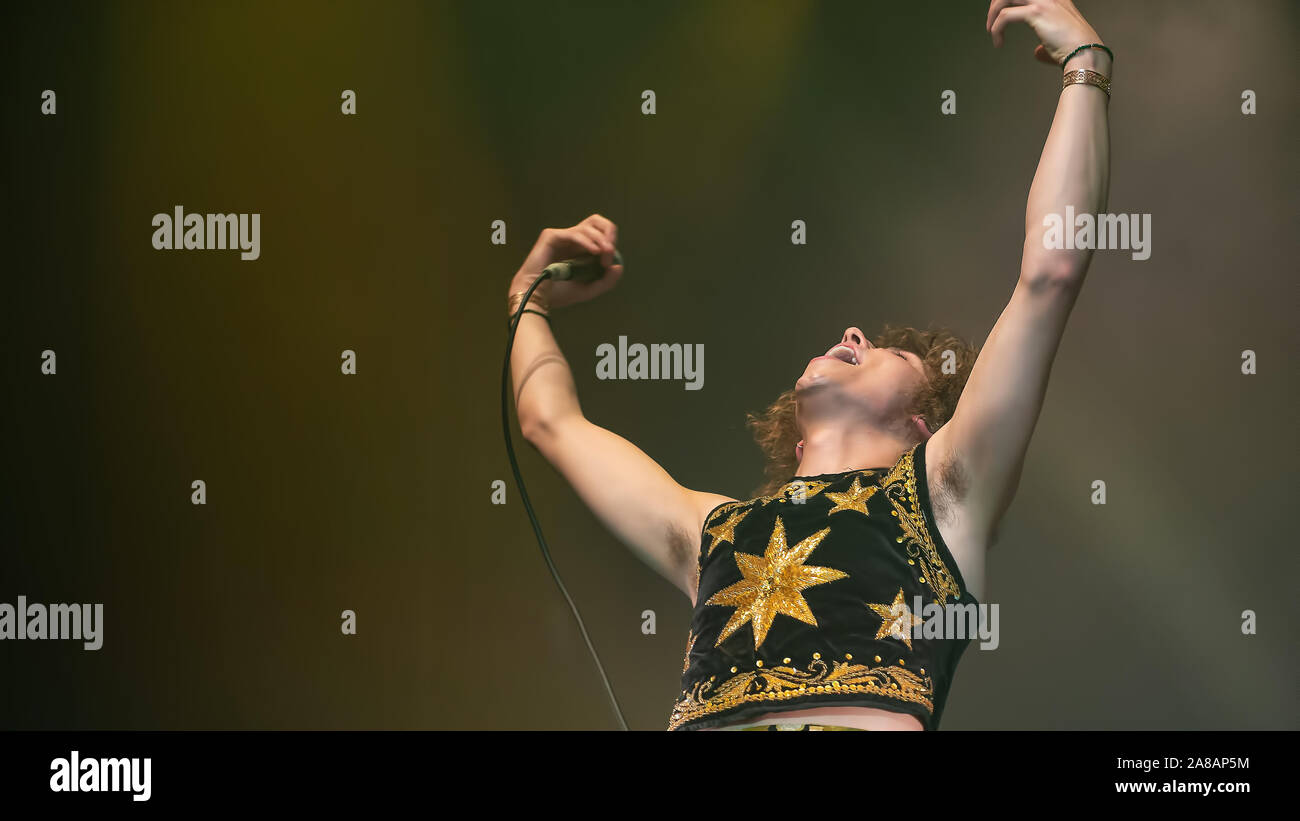 6 novembre 2019, Glasgow, Royaume-Uni. Groupe de rock américain Greta Van Fleet apportent leur style rock rétro à Glasgow's O2 Academy - Crédit Stuart Westwood Banque D'Images
