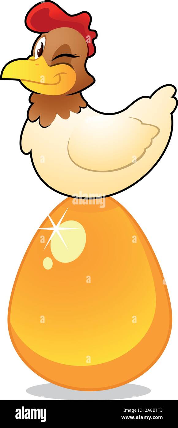 La Poule Aux Oeufs D or Dessin Facile Oeufs de poule Banque d'images vectorielles - Alamy