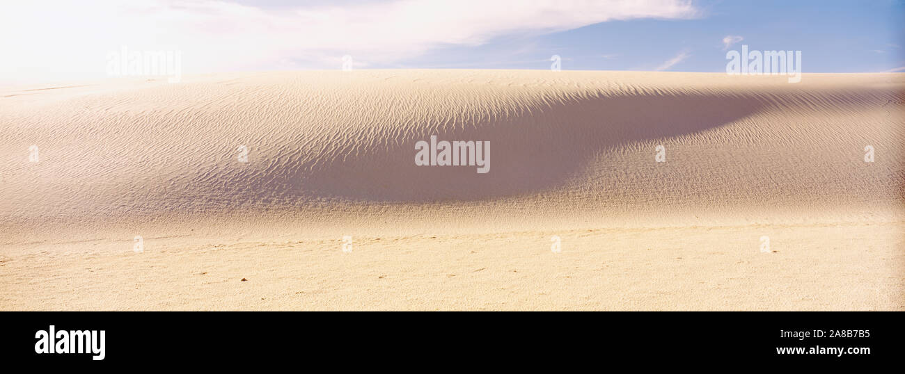 Nuages sur un désert, White Sands National Monument, Nouveau-Mexique, États-Unis Banque D'Images