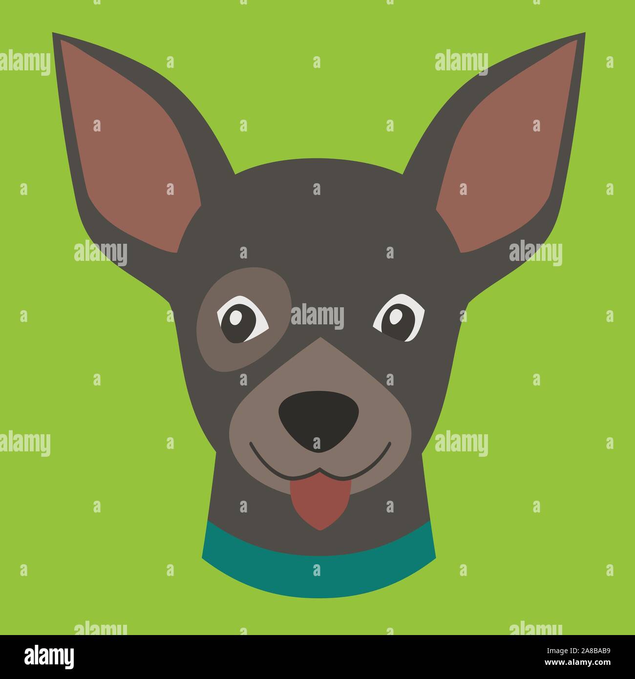 Petit Portrait de chien mignon vecteur Illustration modifiable Illustration de Vecteur