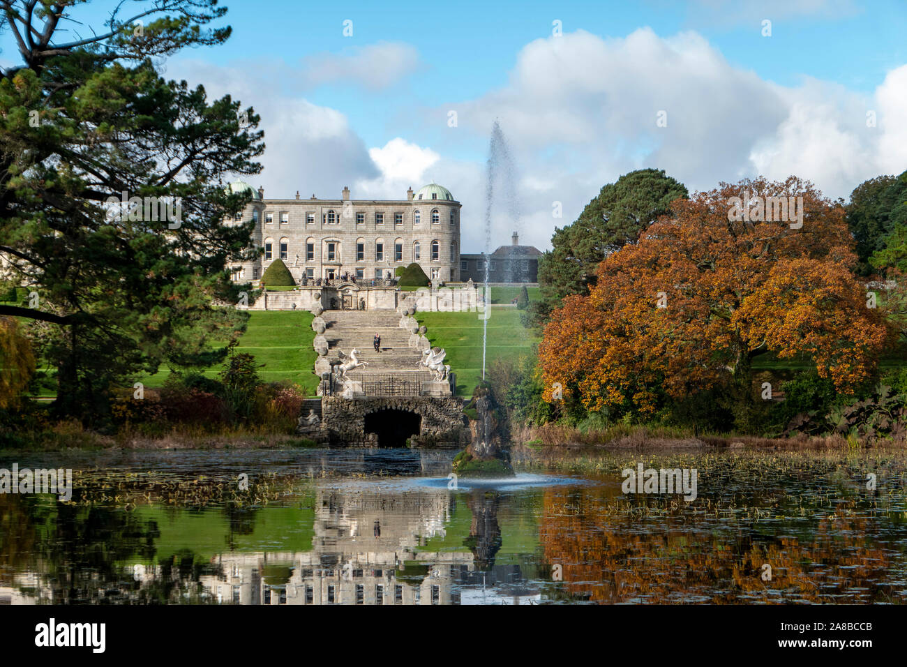 Powerscourt House dans le comté de Wicklow, Irlande Banque D'Images