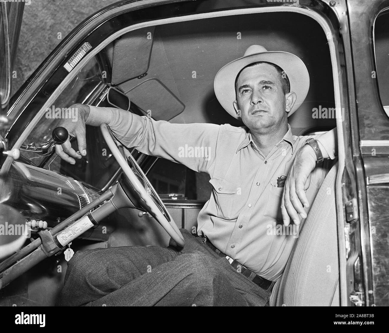 Parker, Arizona. Sheriff Jim Washum de Parker. Un centre de compétence pour la réinstallation de guerre évacués d'origine japonaise est situé sur la Colorado River Indian Reservation, près de Parker 4/9/1942 Banque D'Images