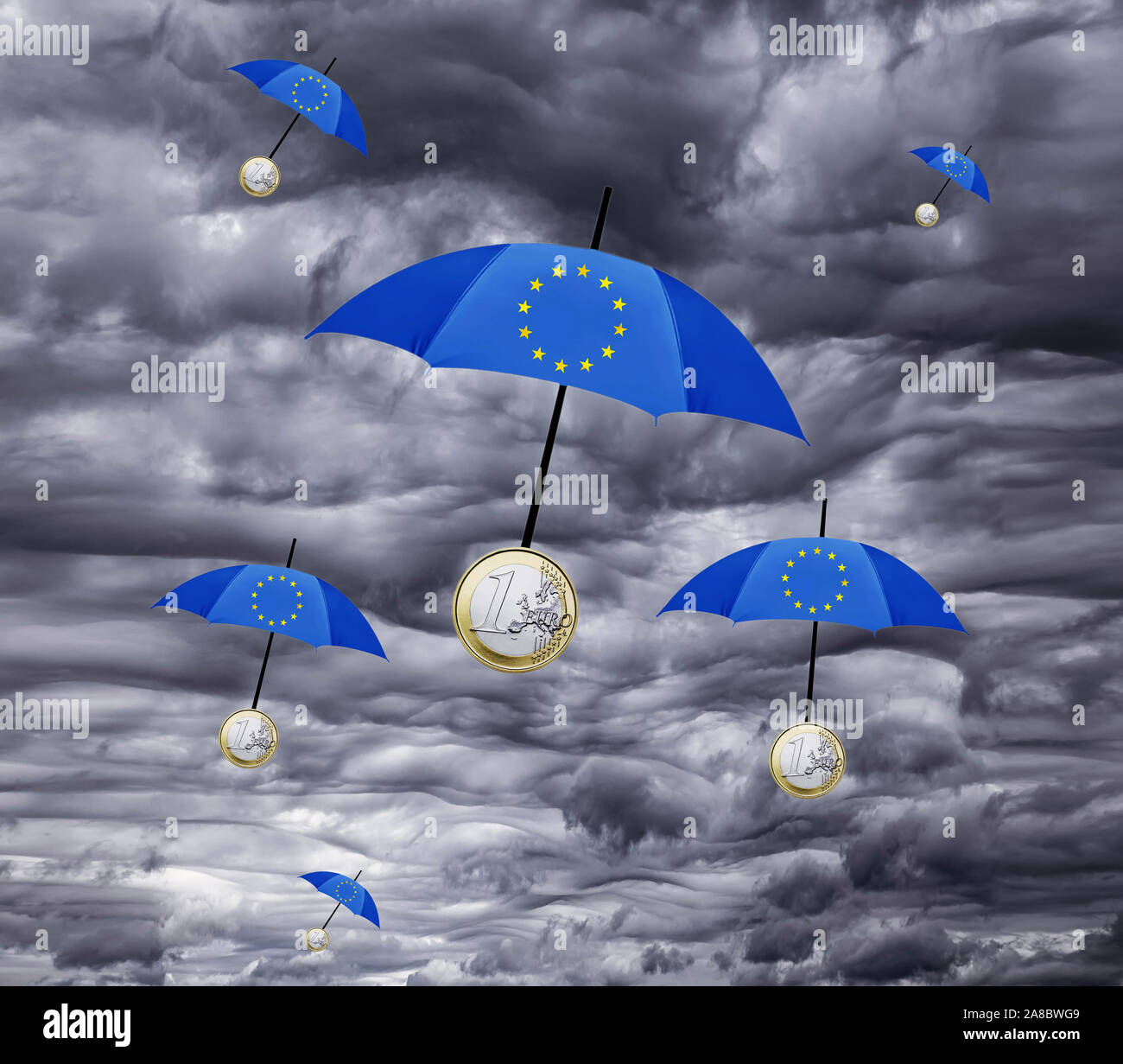 Euro-Rettungsschirm, dient der Schutz vor dem Waehrung Krisen Banque D'Images