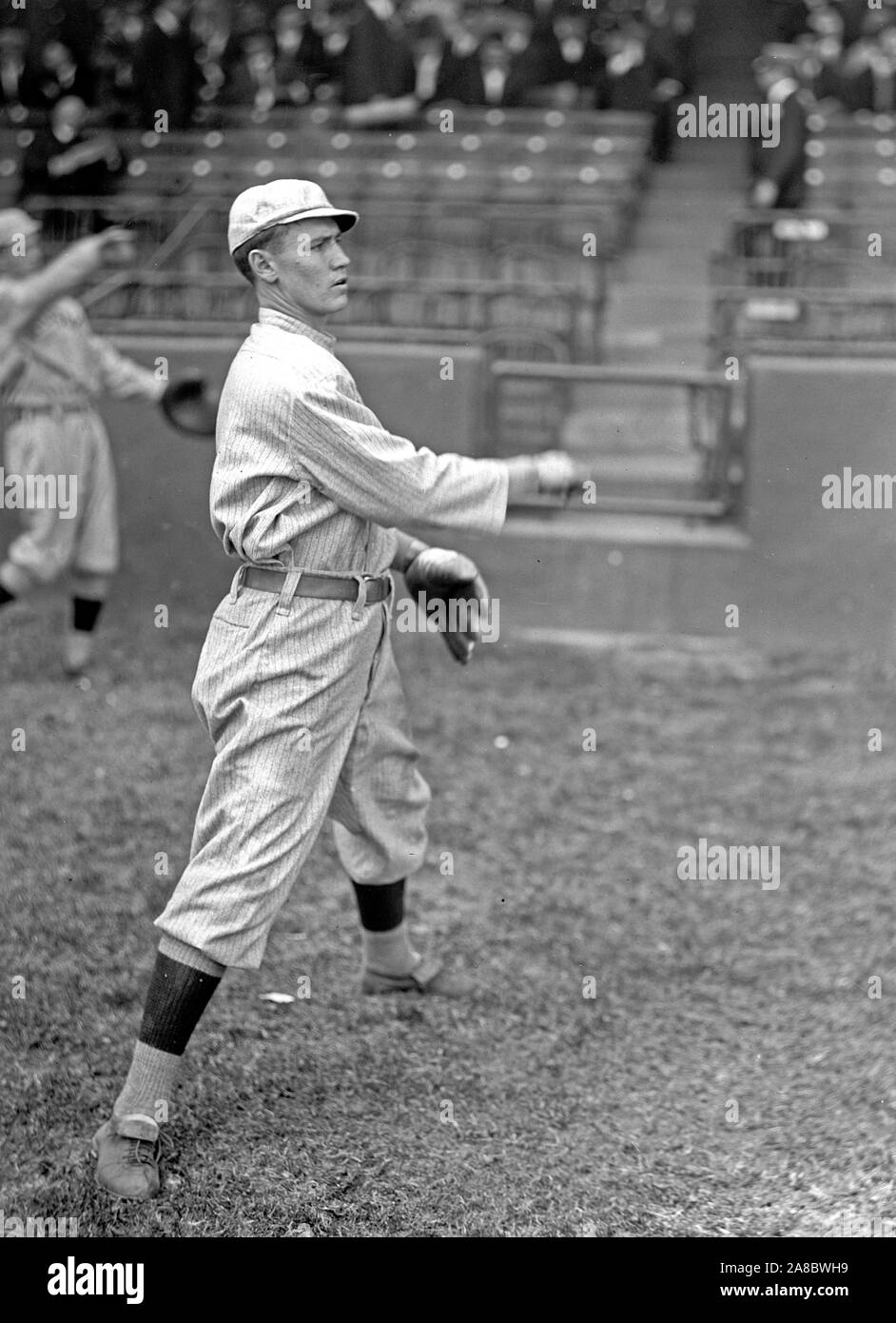 Ligue majeure de baseball Joe Wood en rattrapage ca. 1913 Banque D'Images