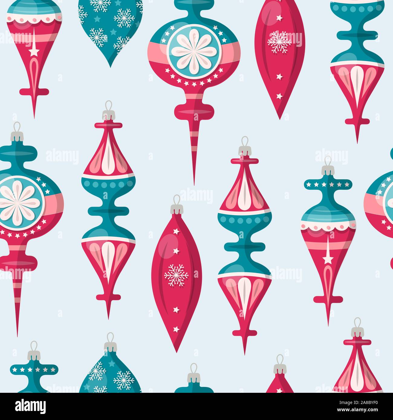 Modèle sans couture de Noël avec des boules Illustration de Vecteur