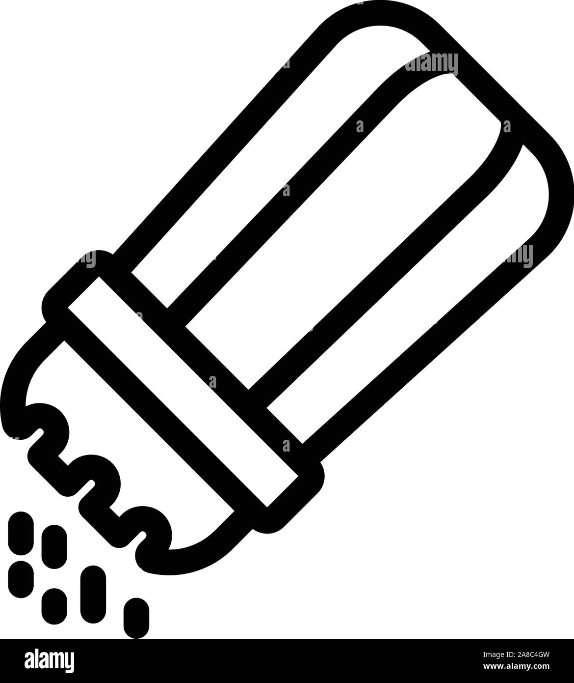 Boîte de poivre, icône de style contour Illustration de Vecteur