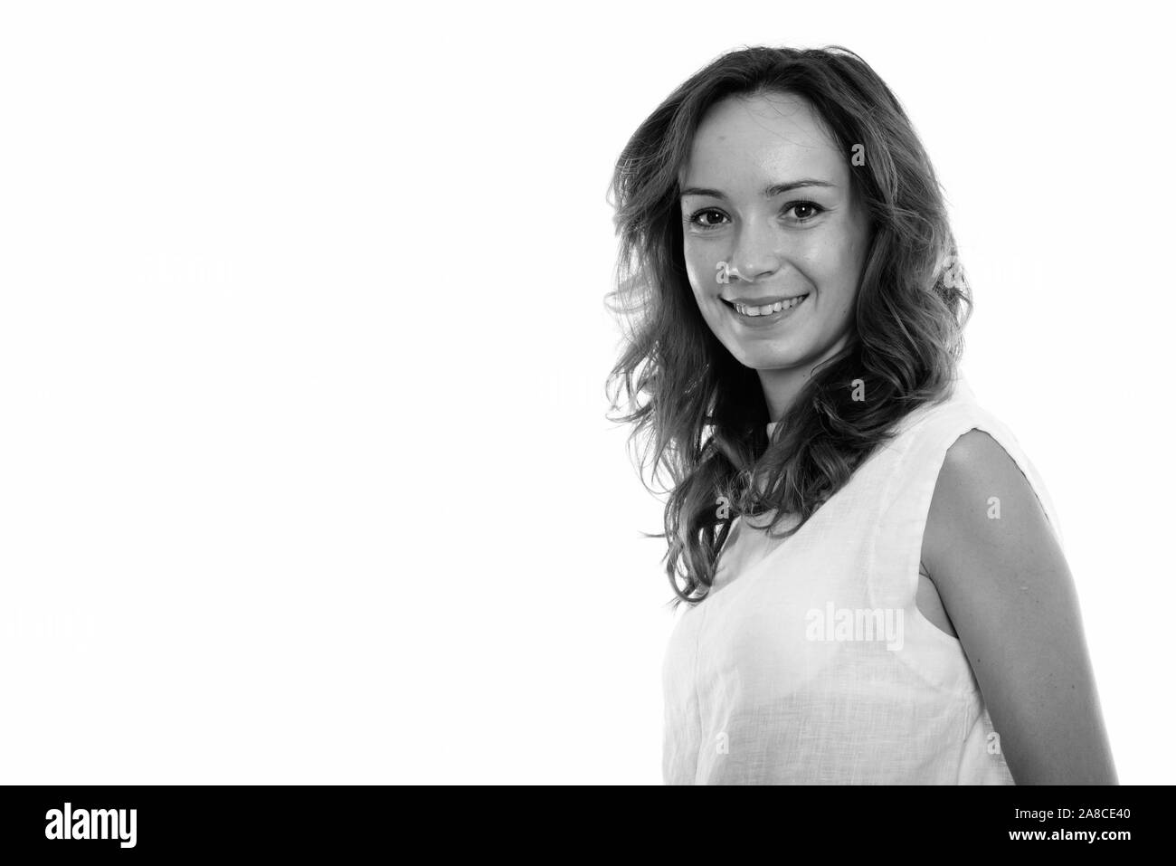 Portrait of happy young Beautiful woman smiling Banque D'Images Portrait of happy young Beautiful woman smiling Banque D'Images