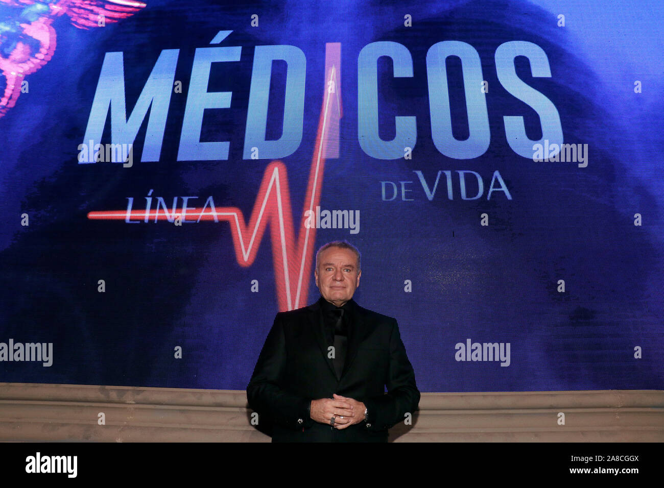 Presentación de la telenovela "Médicos Línea de Vida", production de José Alberto "El Güero" Castro que se estrena en la televisión mexicana. Banque D'Images