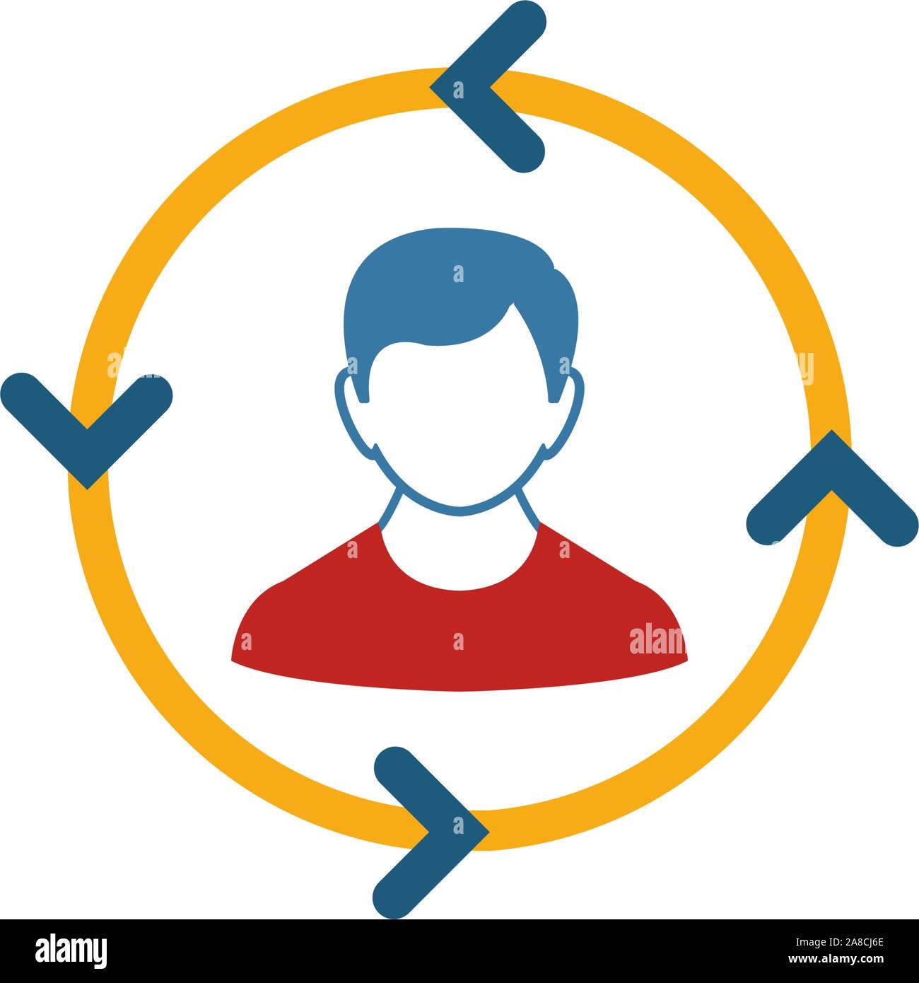 L'icône de prévision de l'utilisateur. Télévision élément créateur d'icônes big data collection. L'icône de couleur pour les modèles de prévision de l'utilisateur, conception web et logiciel Illustration de Vecteur