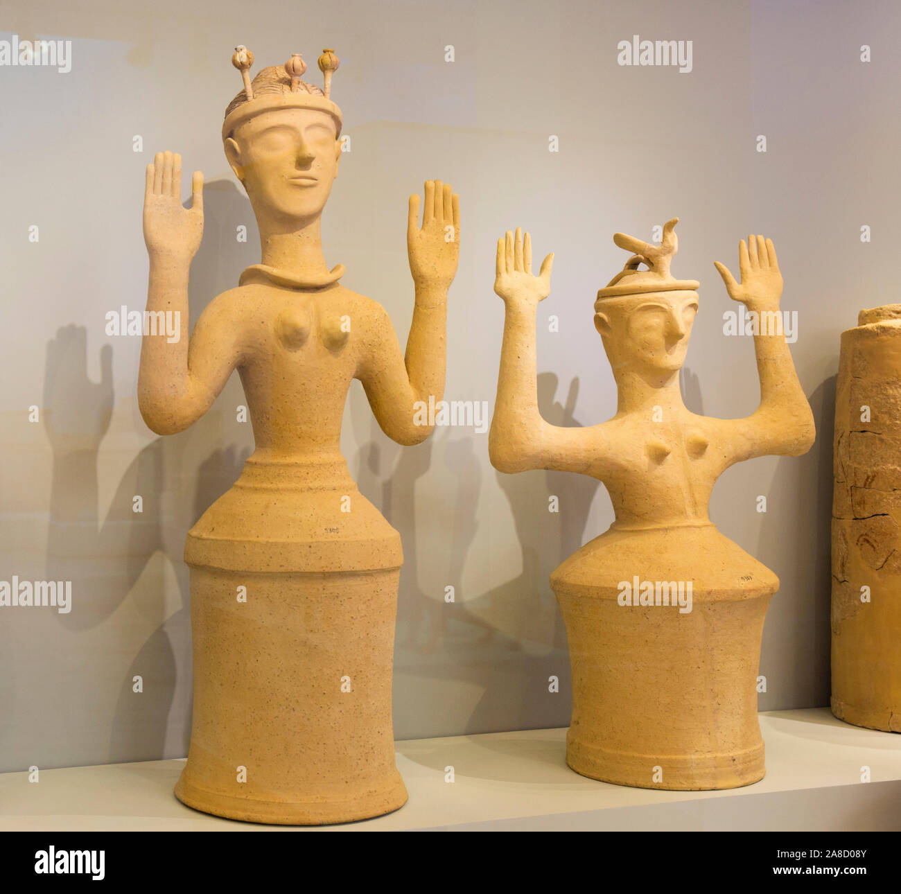 Héraklion, Crète, Grèce. Déesse du pavot du prince sur l'affichage dans le musée archéologique d'Héraklion. Banque D'Images