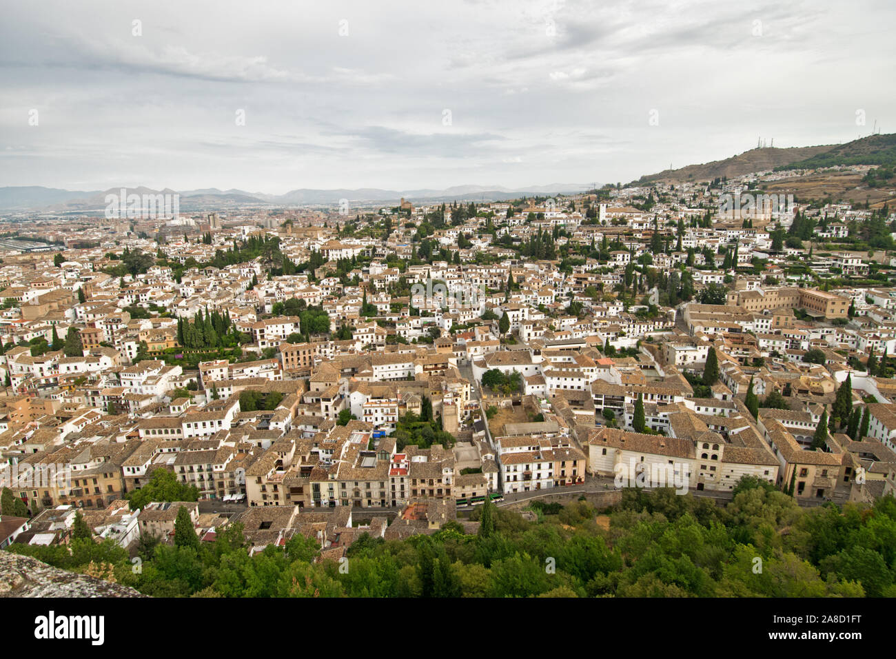 Vue de la ville de Grenade. Andalisia. L'Espagne. Banque D'Images