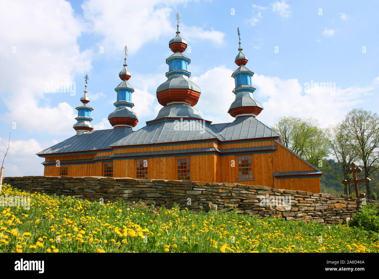 L'Est de l'Église orthodoxe de Komancza, du sud-est de la Pologne Banque D'Images