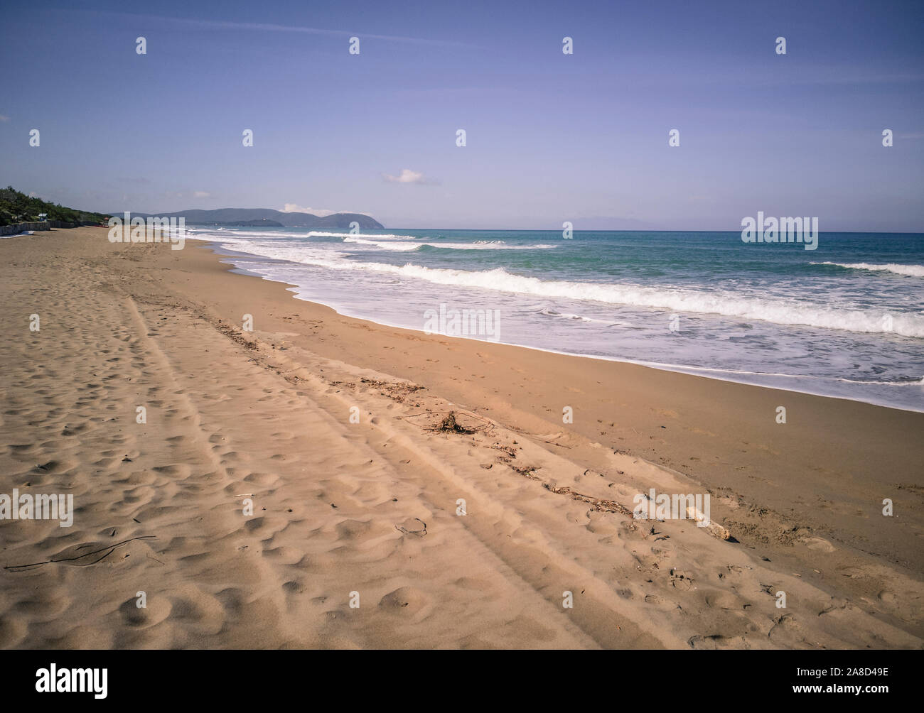 La plage de San Vincenzo en Toscane Banque D'Images