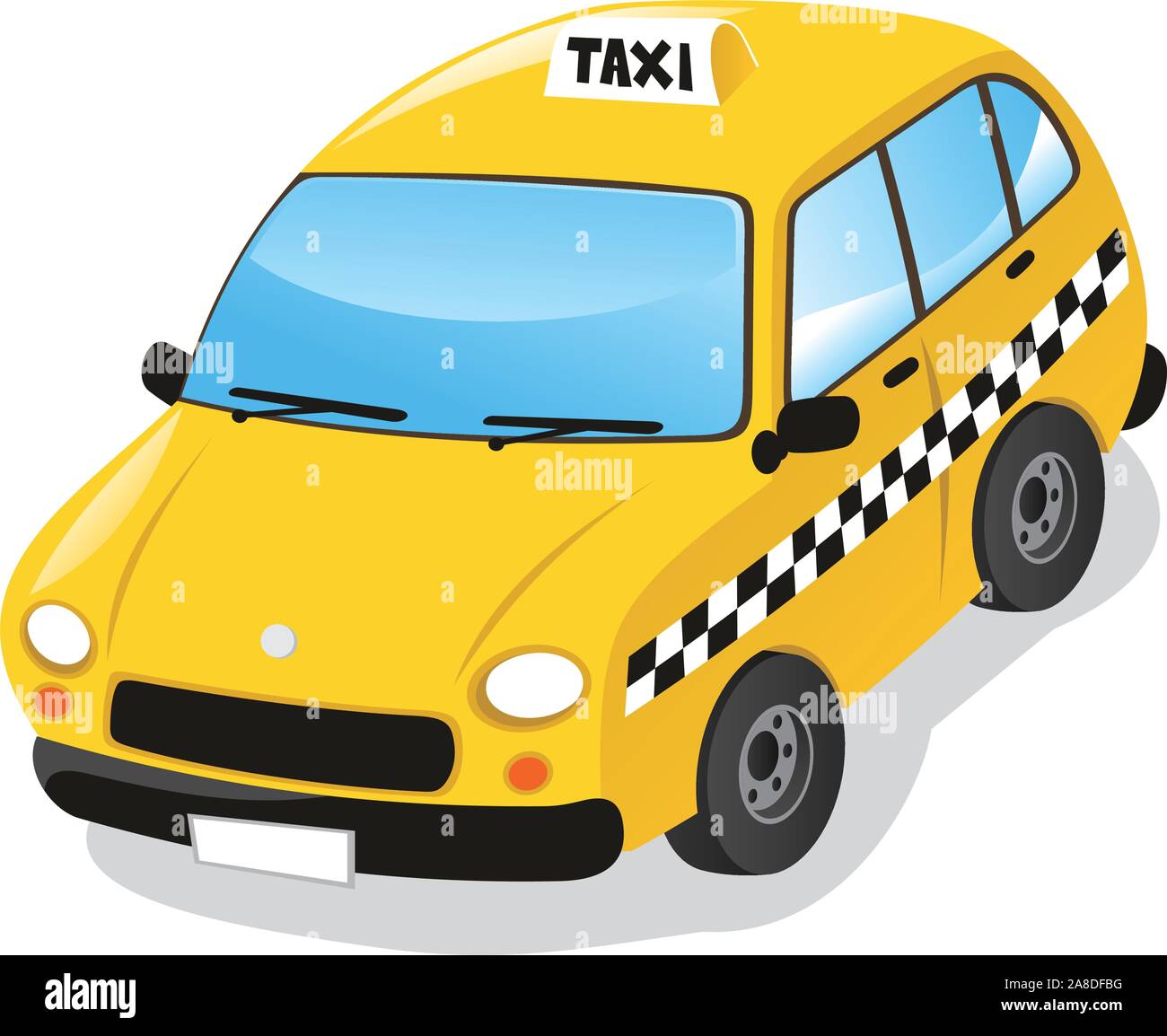 Taxi Cab vector illustration cartoon. Illustration de Vecteur