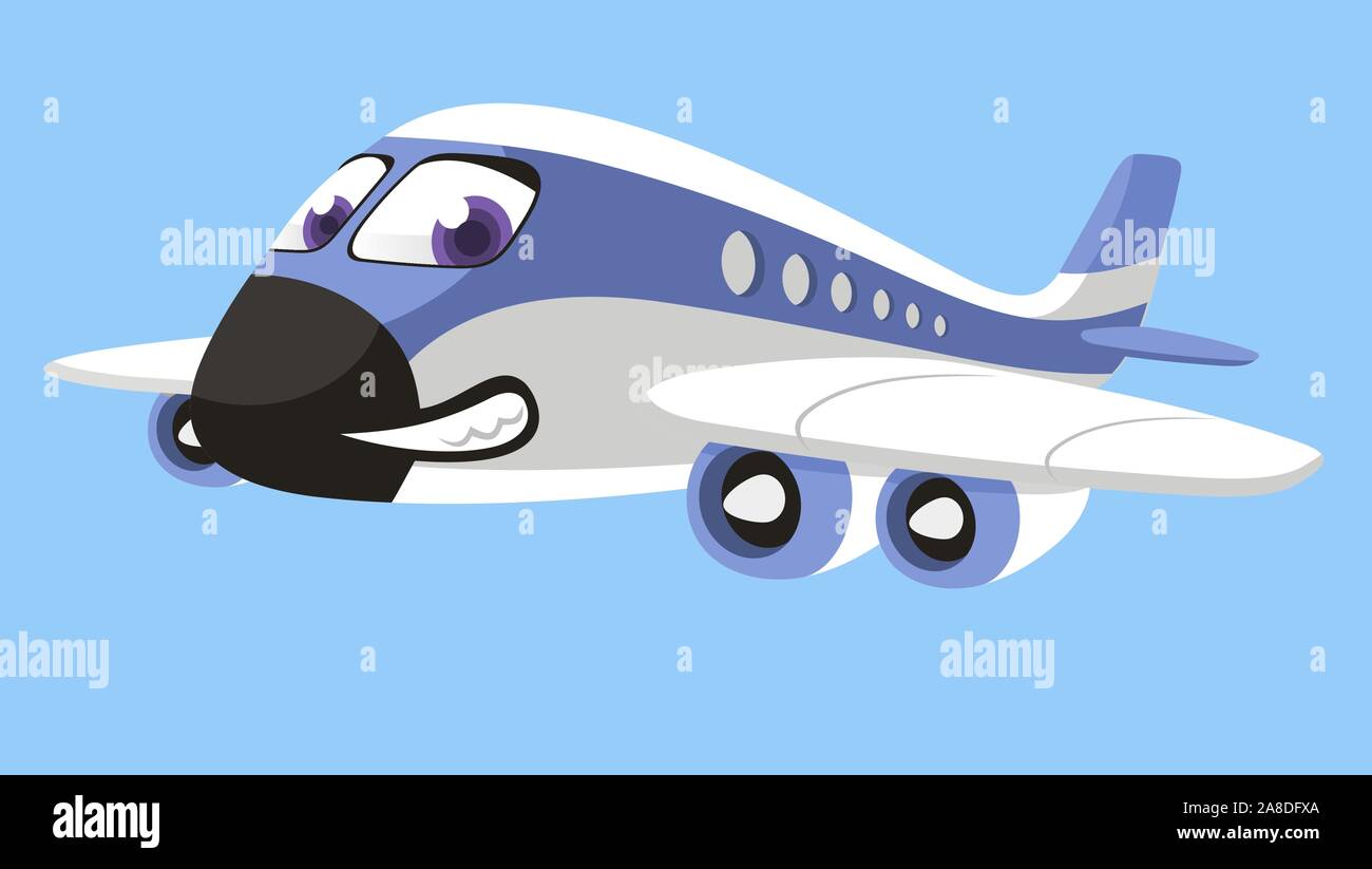 Caricature de l'avion Boeing avion Airbus A310 Illustration de Vecteur