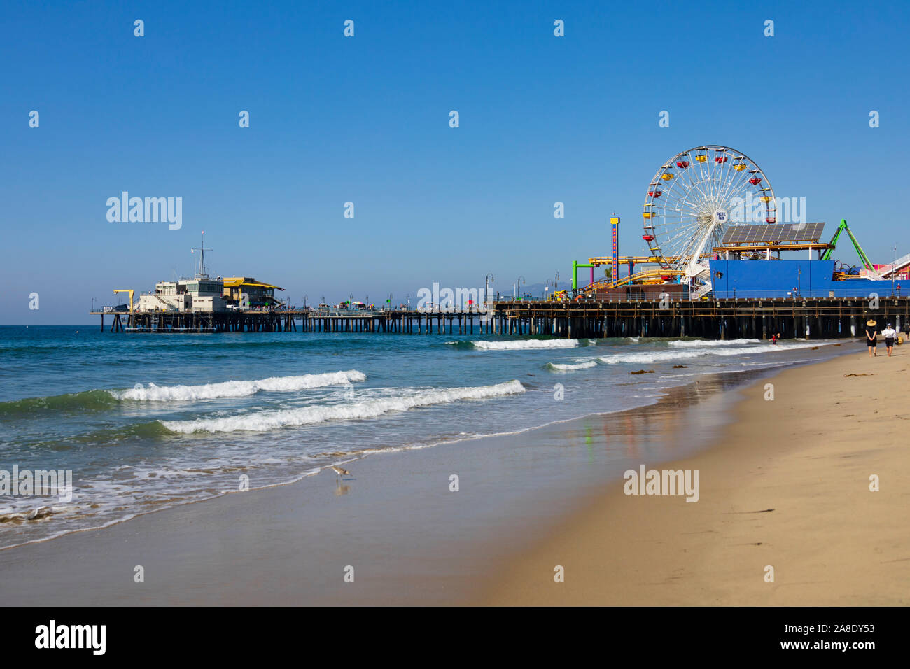 La jetée de Santa Monica, Los Angeles County, Californie, États-Unis d'Amérique Banque D'Images