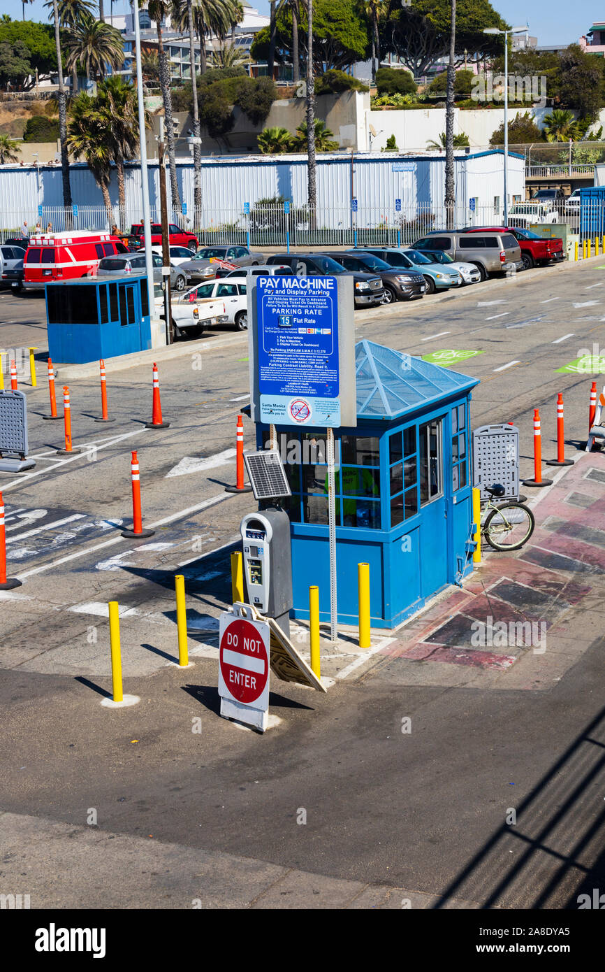 Parking bord booth, Santa Monica, Los Angeles County, Californie, États-Unis d'Amérique Banque D'Images