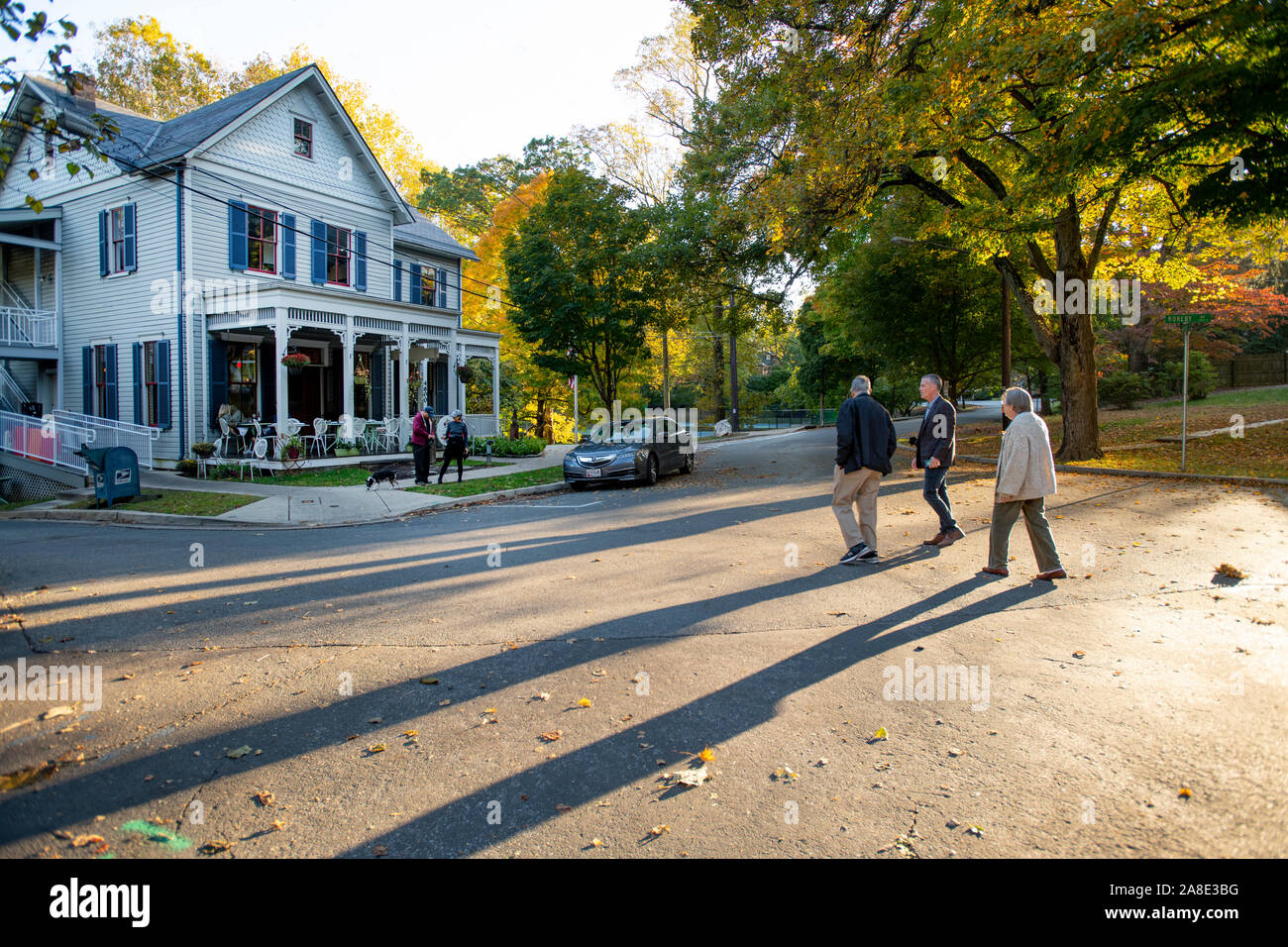 USA Maryland MD Garrett Park community town Hôtel de Ville bureau de poste et le marché noir restaurant Banque D'Images