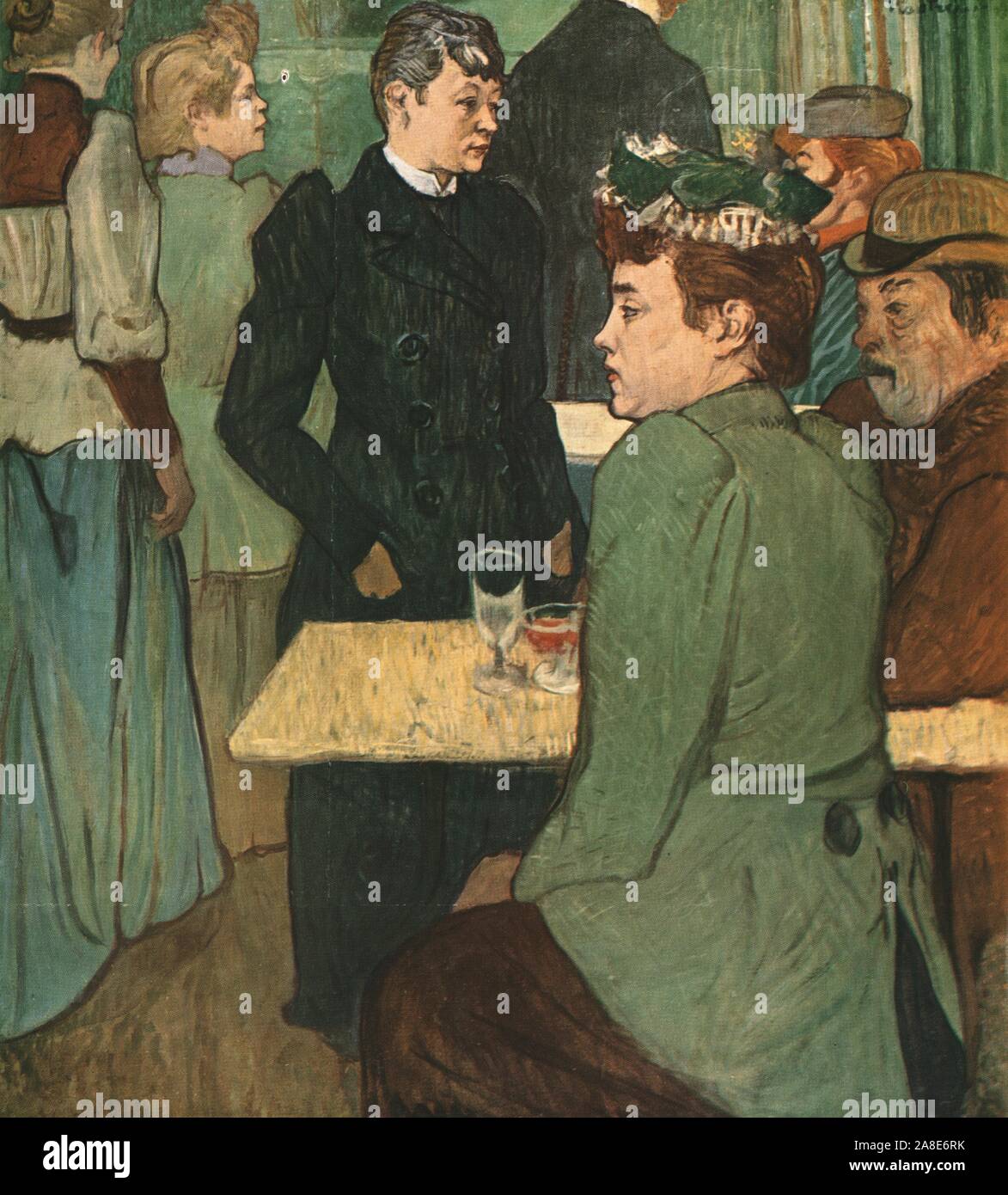 'Un coin du Moulin de la Galette", 1892, (1952). Scène dans un café parisien. La peinture à la National Gallery of Art, Washington DC, USA. À partir de "Henri de Toulouse-Lautrec" par Douglas Cooper. [Thames and Hudson, Londres, 1952] Banque D'Images