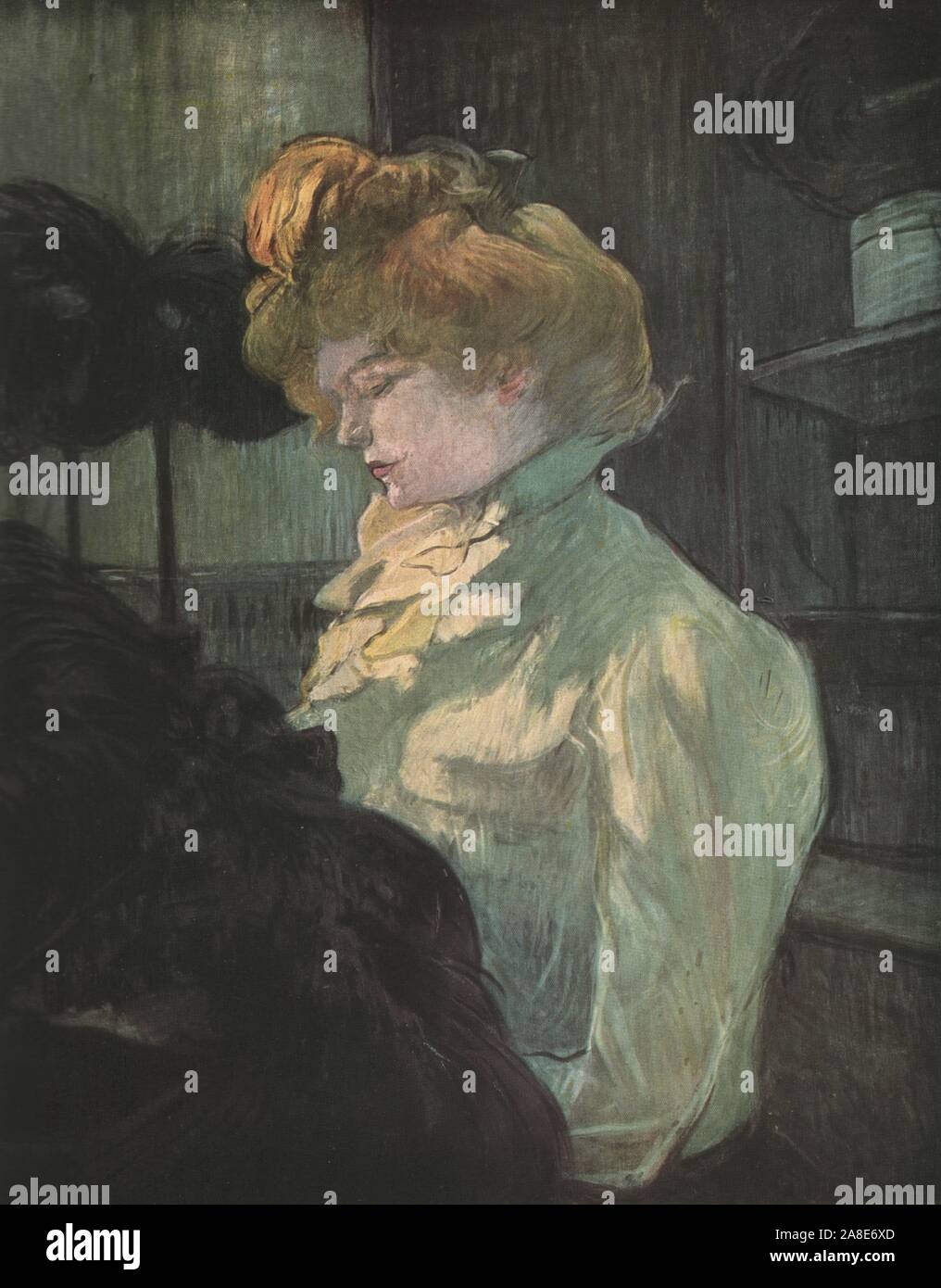 "La modiste", 1900, (1952). Portrait de modiste parisienne Louise Blouet d'Enguin. Peinture de la mus&# xe9;e Toulouse-Lautrec, Albi, France. À partir de "Henri de Toulouse-Lautrec" par Douglas Cooper. [Thames and Hudson, Londres, 1952] Banque D'Images