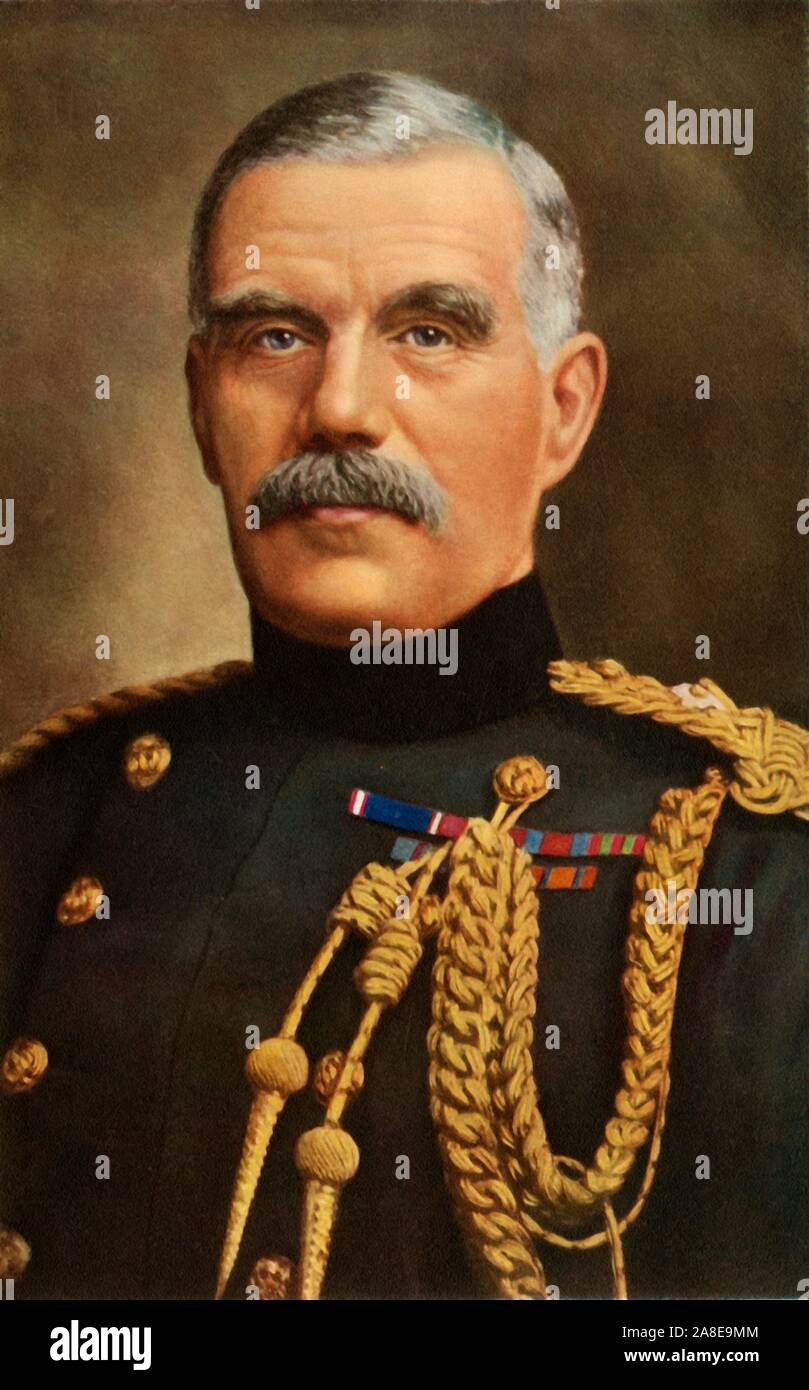 "Le général Sir William Robert Robertson, K.C.B., K.C.V.O., D.S.O., 1917. Le Maréchal William Robert Robertson (1860-1933) Officier de l'Armée britannique et chef de l'état-major impérial, chef de l'armée britannique de 1916 à 1918 durant la Première Guerre mondiale. De "La guerre d'Album De Luxe - Le Volume VII. La campagne d'automne de 1916", édité par J. A. Hammerton. [L'Amalgamated Press, Limited, Londres, 1917] Banque D'Images