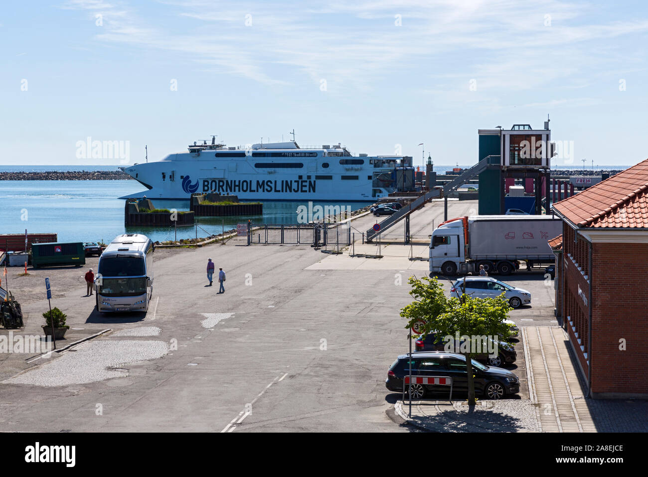 Rønne, Bornholm, Faehrhafen Banque D'Images