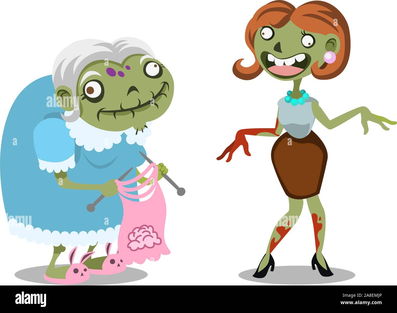 Cartoon vector illustration zombie Halloween Illustration de Vecteur