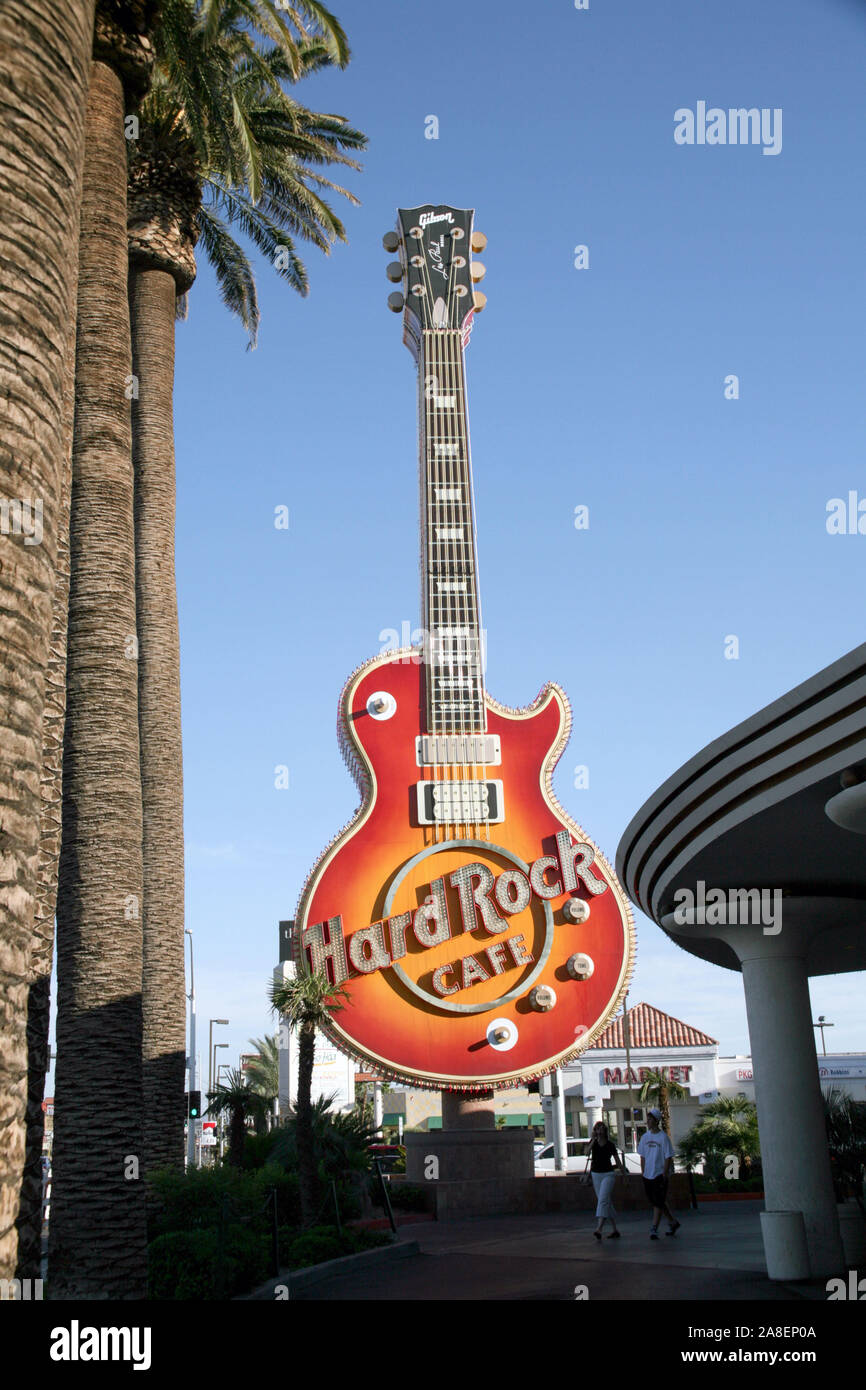 Guitarre, Hard Rock Cafe, Las Vegas, Nevada, USA Banque D'Images