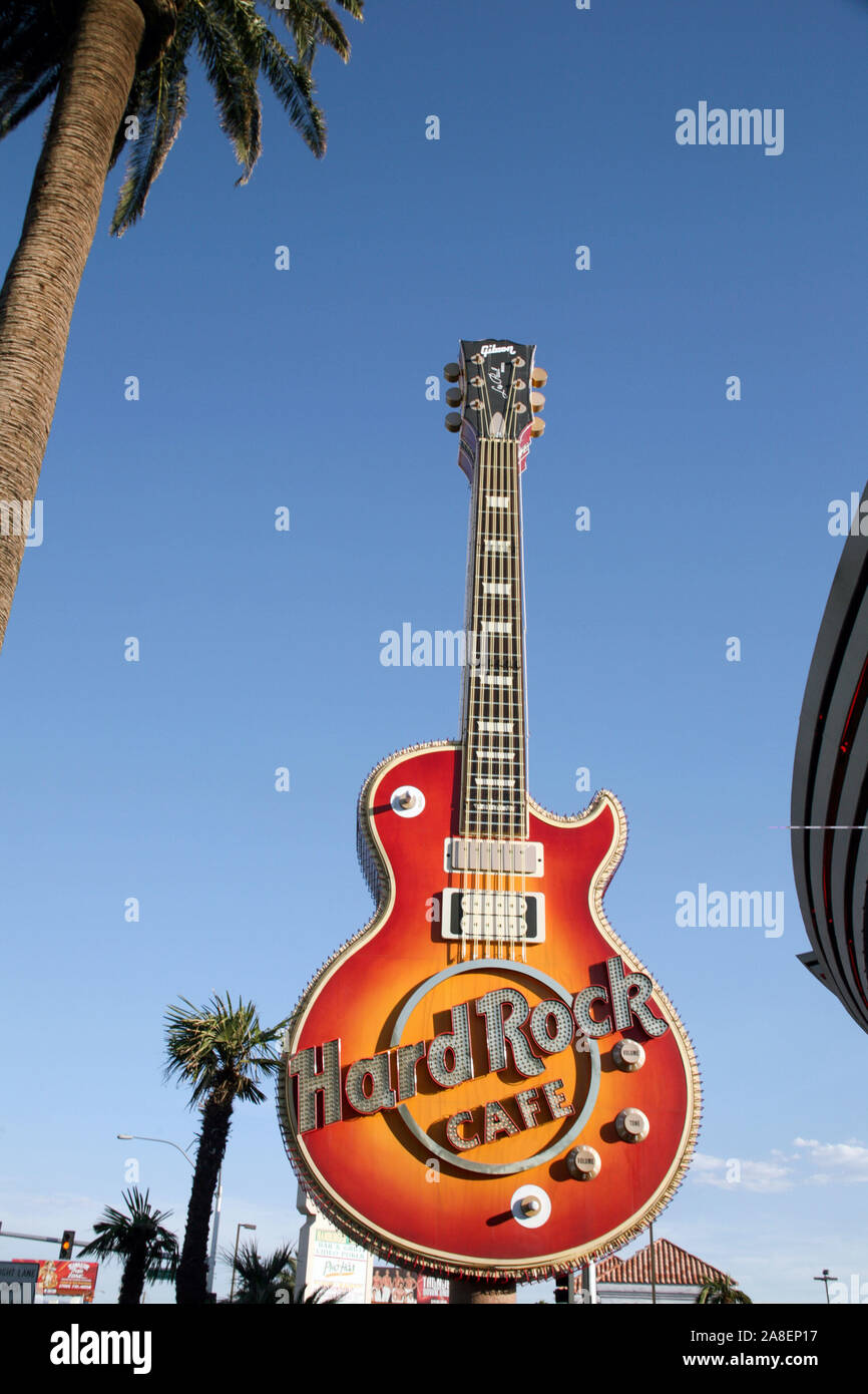 Guitarre, Hard Rock Cafe, Las Vegas, Nevada, USA Banque D'Images
