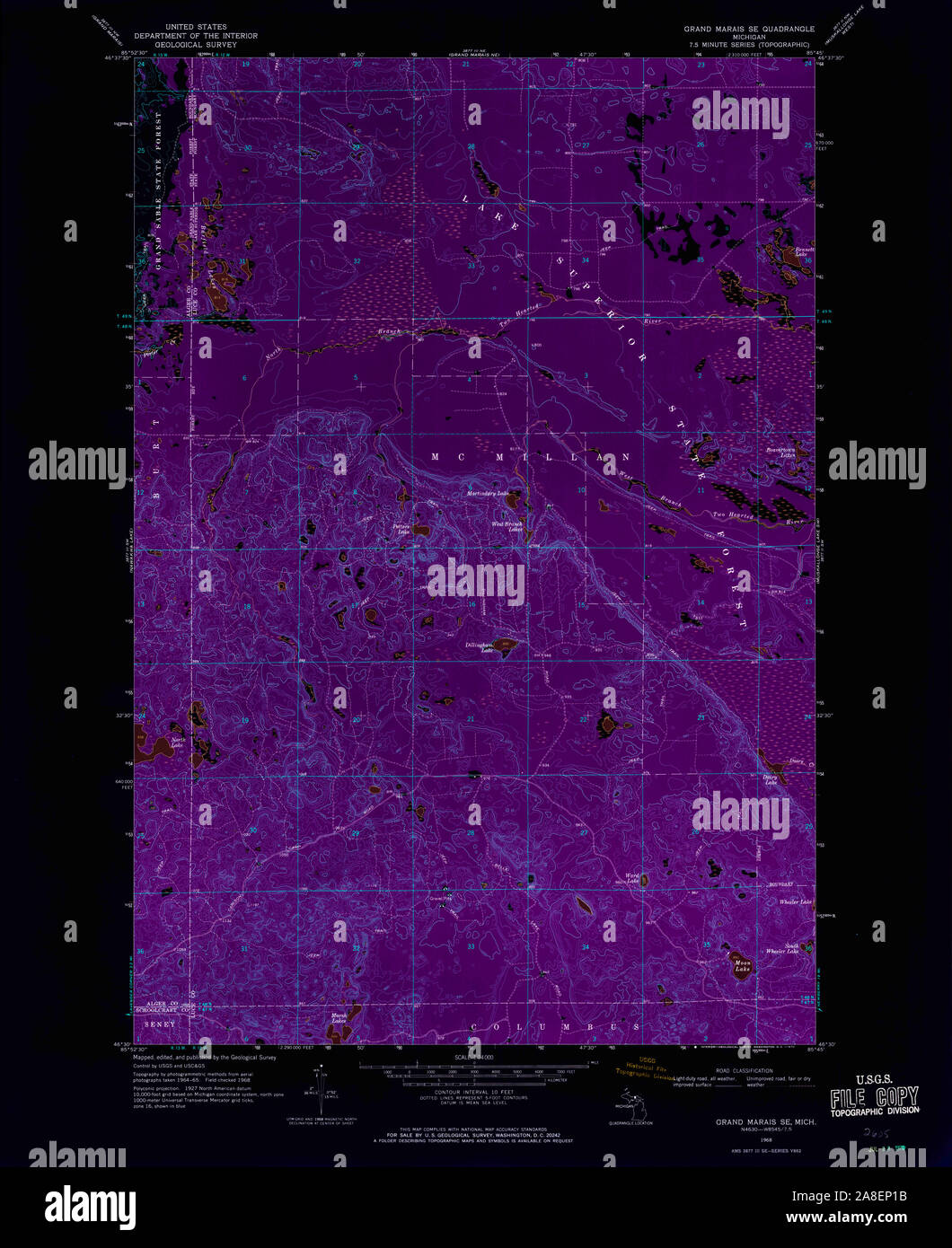 Carte du grand marais michigan Banque de photographies et d’images à haute résolution Alamy