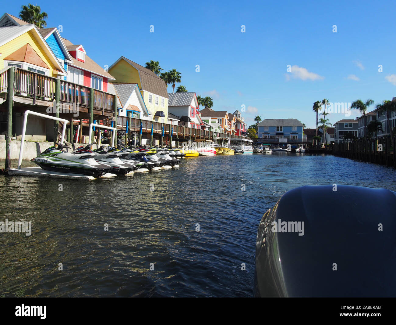 Sud-ouest de la Floride Marina sur l'Intracoastal Waterway, Florida, USA, le 30 octobre 2019, © Katharine Andriotis Banque D'Images